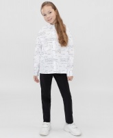 Брюки со стрелками черные из плотного трикотажа Button Blue, школьная форма для девочек  фото, kupilegko.ru